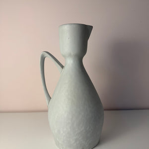 Set: Vase und Karaffe mintgrün weiß Keramik aus Westdeutschland