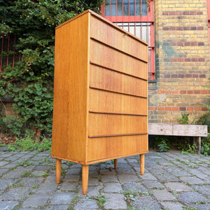 Tallboy Kommode Eiche mit Schloss aus Dänemark