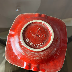 Aschenbecher orange Keramik von Dümler & Breiden