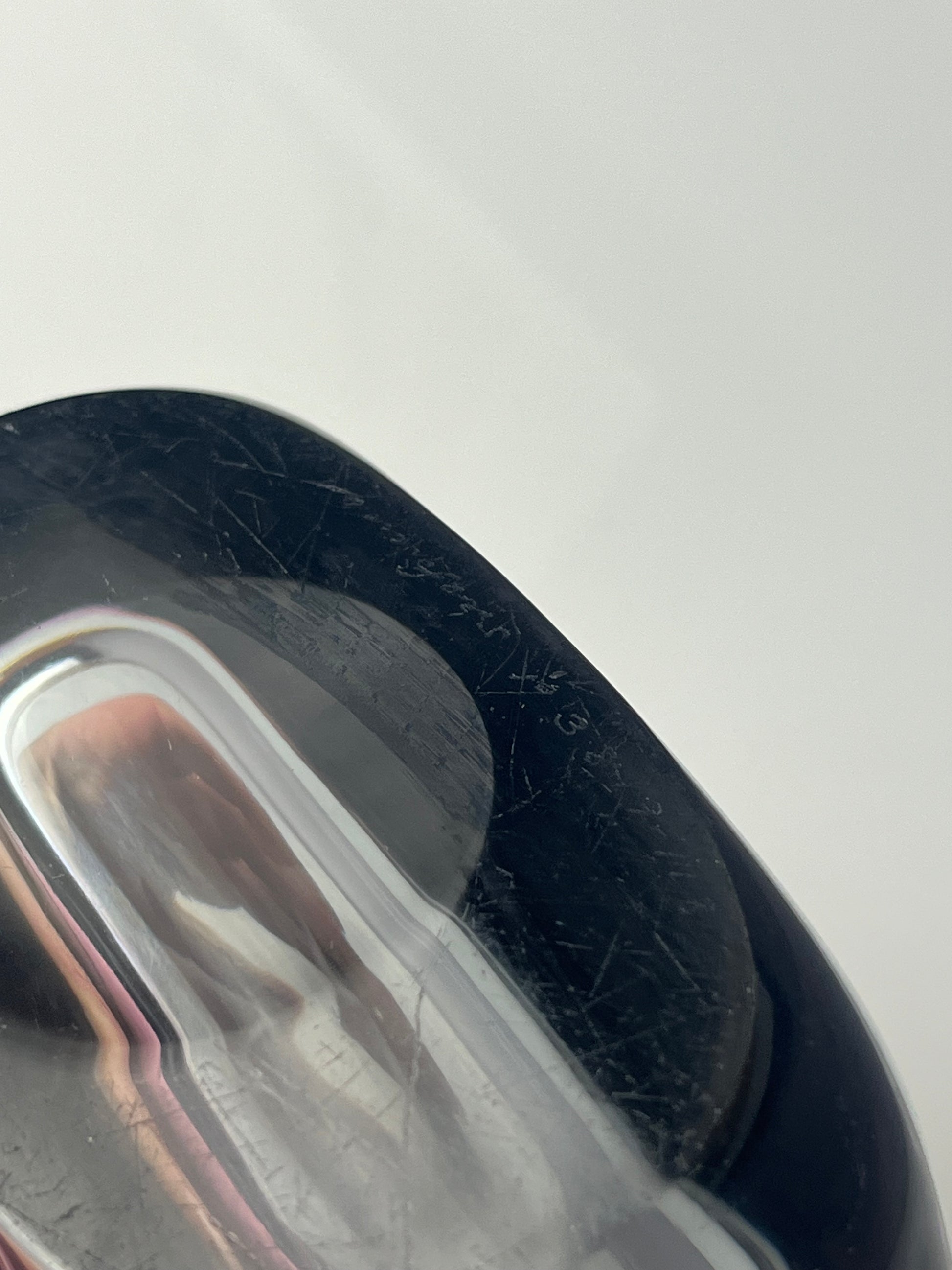 Vase blaugrau Glas von Nils Landberg für Orrefors