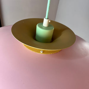 Lamellenlampe neu lackiert rosa mint