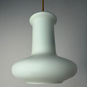 Hängelampe mattweiß Glas aus Dänemark