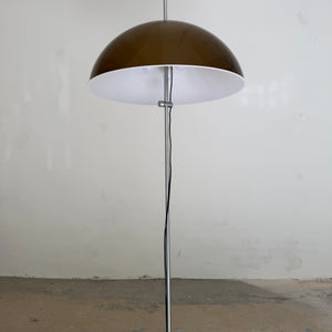 Stehlampe braun weiß Acryl Chrom von Elio Martinelli