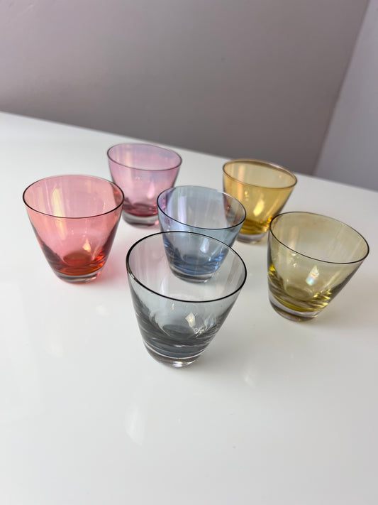 Set: 6x Likörgläser bunt