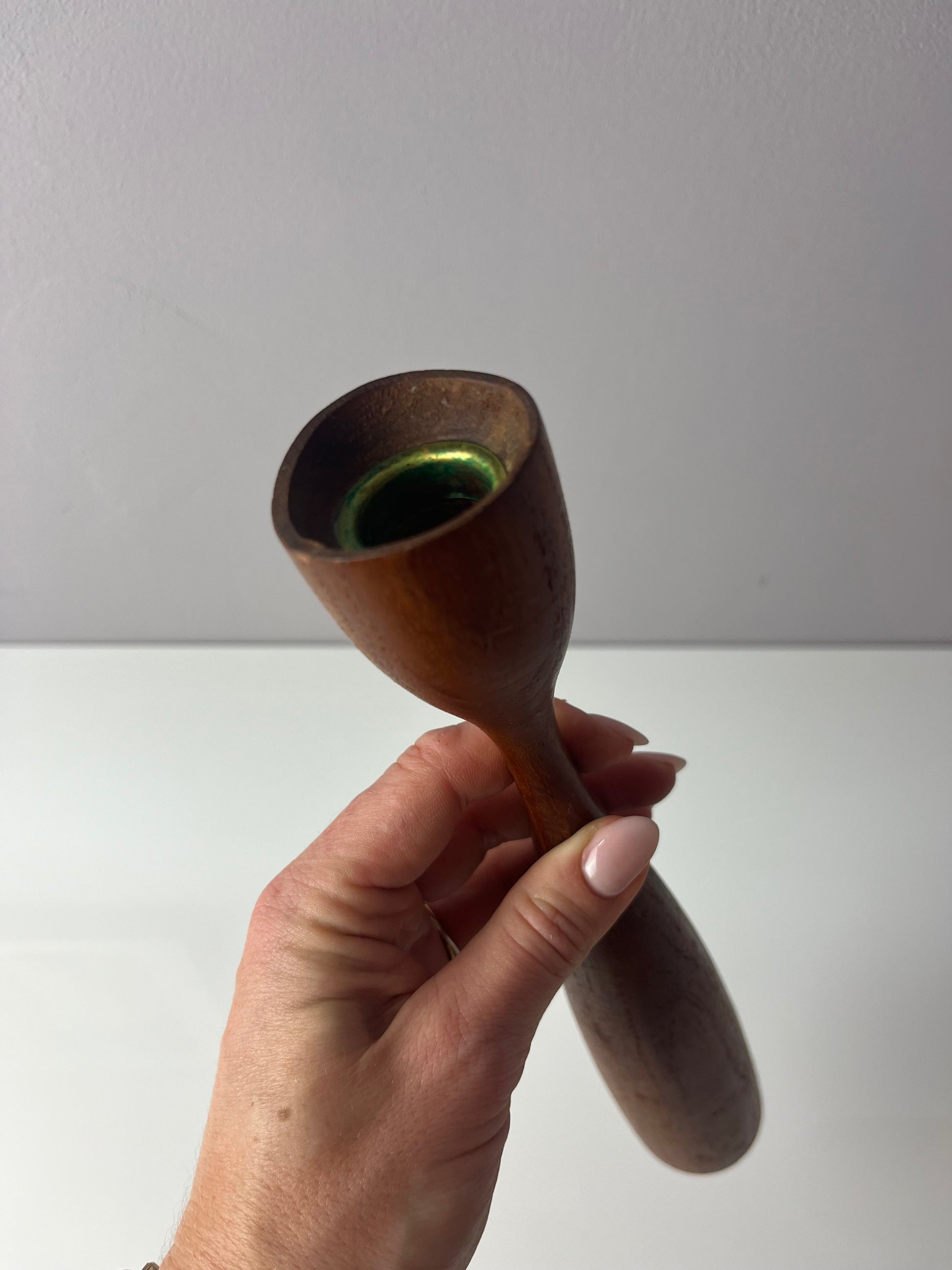 Hoher Kerzenständer Teak