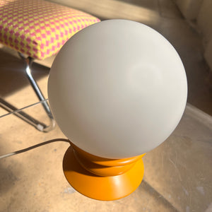 Tischlampe gelb Opalglas von Temde