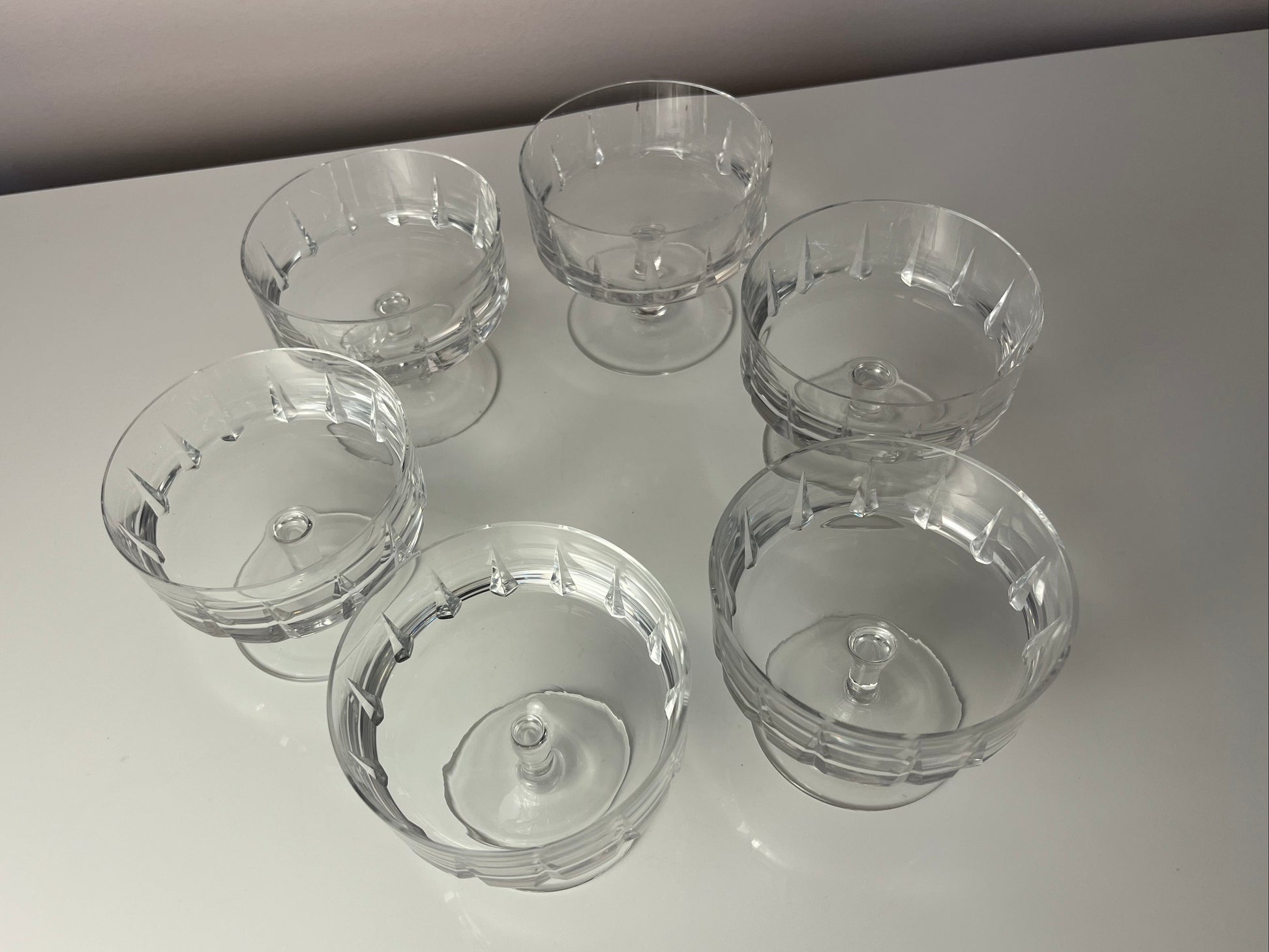Set: 6x Champagnerschale Kristallglas