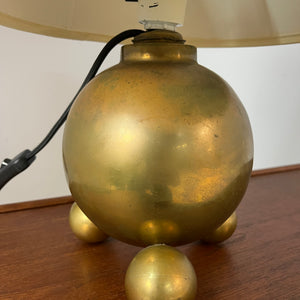 Kugeltischlampe Messing von Gusums Bruk aus Schweden