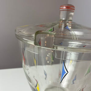 Bowle-Set: 9 Gläser und 1 Terrine bedrucktes Glas