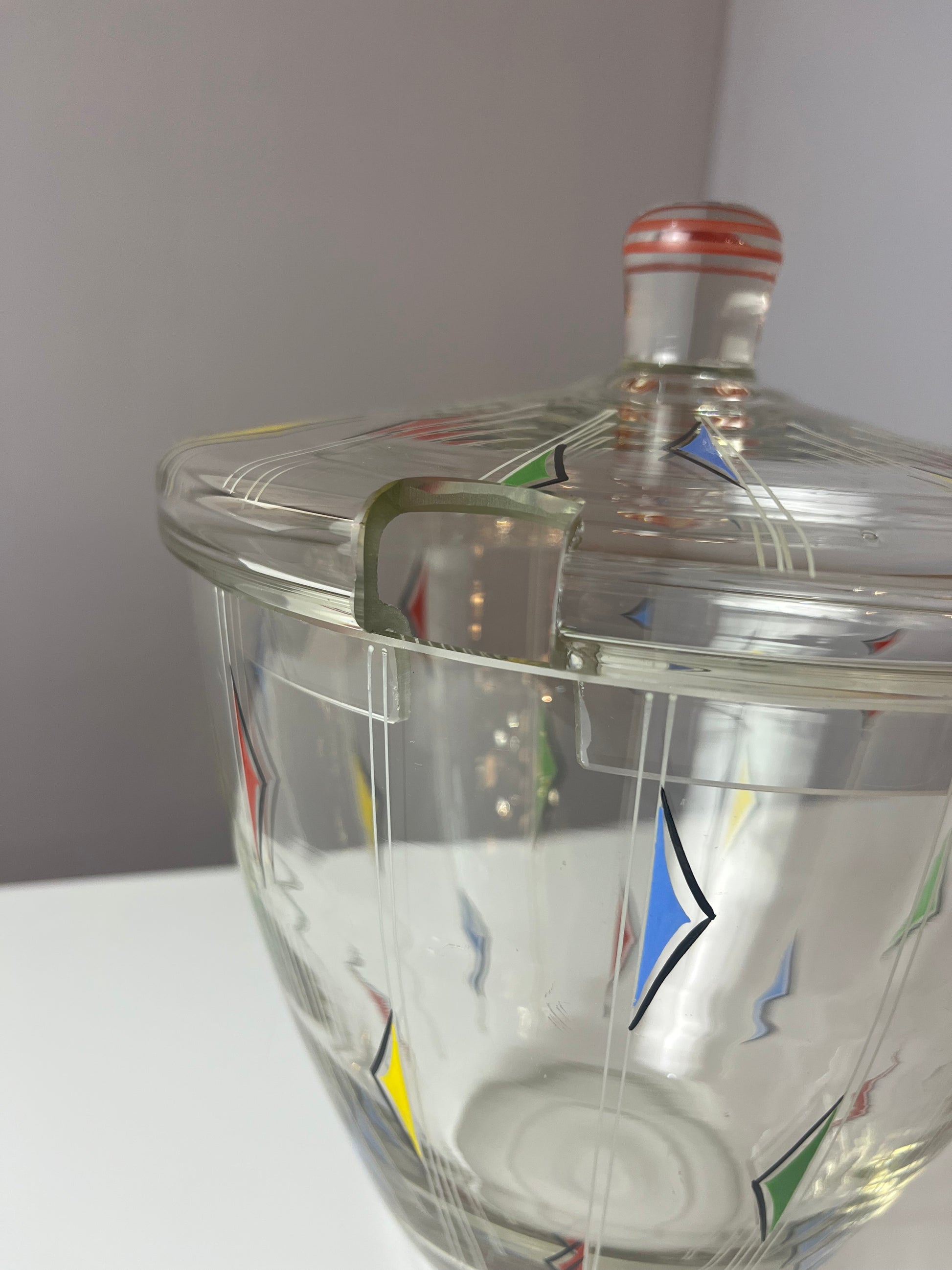 Bowle-Set: 9 Gläser und 1 Terrine bedrucktes Glas