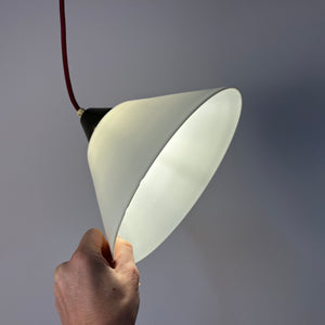 Hängelampe Opalglas Messing