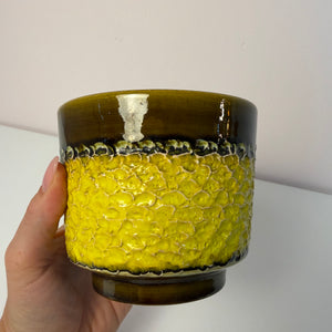 Blumentopf 1516/12 gelb oliv Keramik