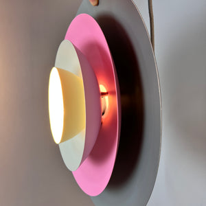 Lamellenlampe neu lackiert pink grau