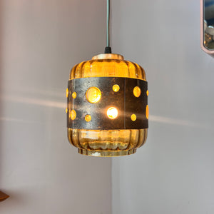 Hängelampe Kupfer Glas von Raak