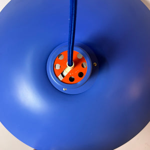 Lamellenlampe PH4 blau von Poul Henningsen für Louis Poulsen