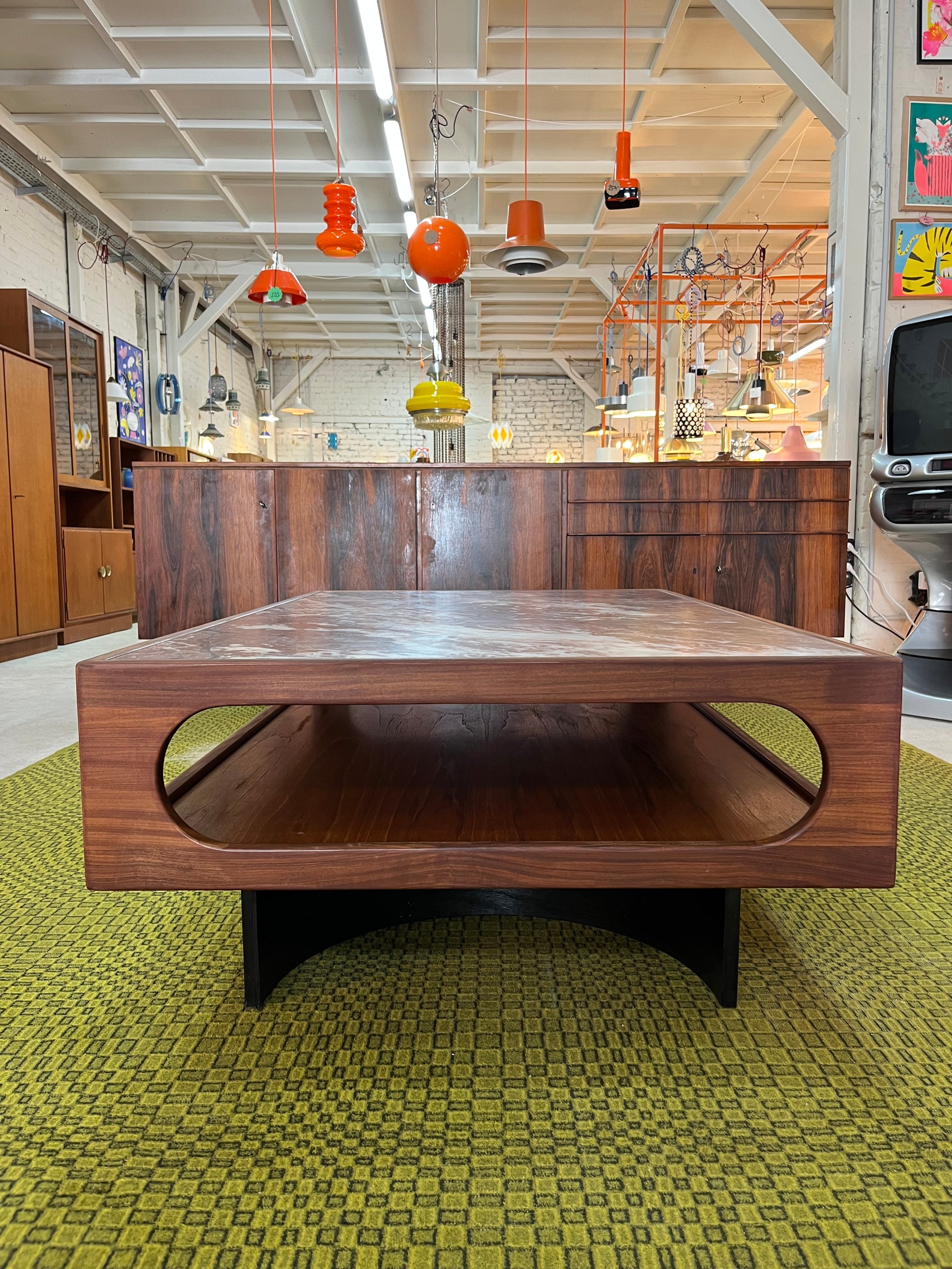 Couchtisch Marmor Teak
