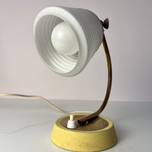 Schreibtischlampe Messing mit Glasschirm