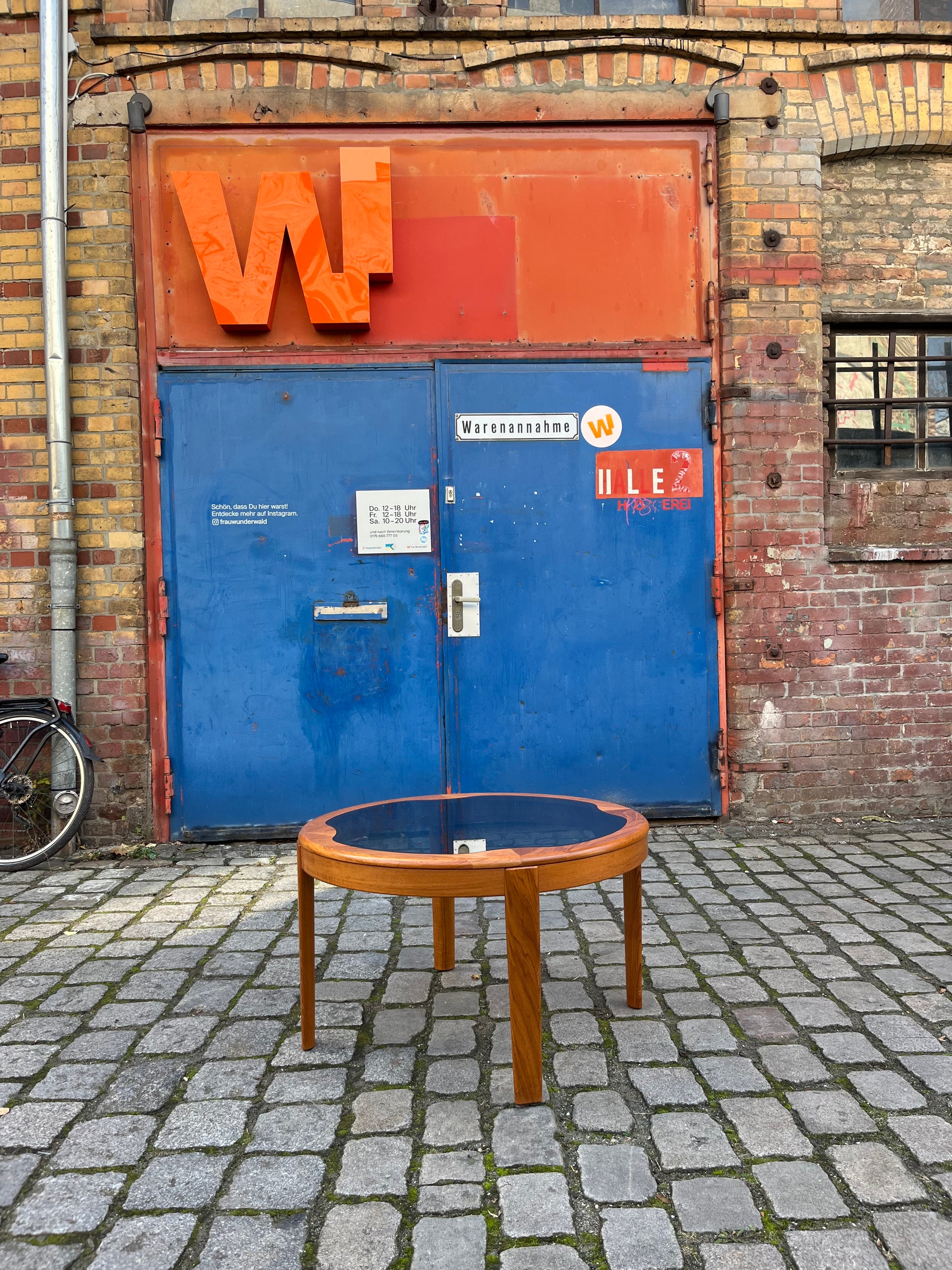 Couchtisch Teak Rauchglas