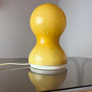 Tischlampe gelb Glas von Doria