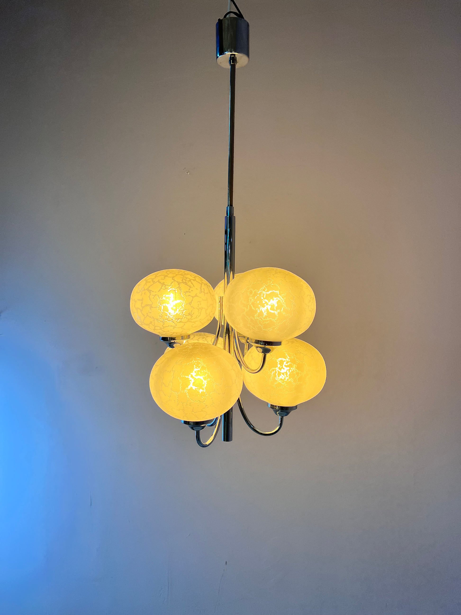 Kronleuchter mit 6 Kugeln von Richard Essig für Hustadt