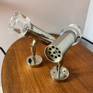 Set: 2x Wandlampe Chrom 70er
