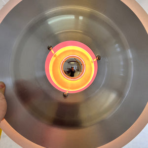 Lamellenlampe lila silber aus Dänemark