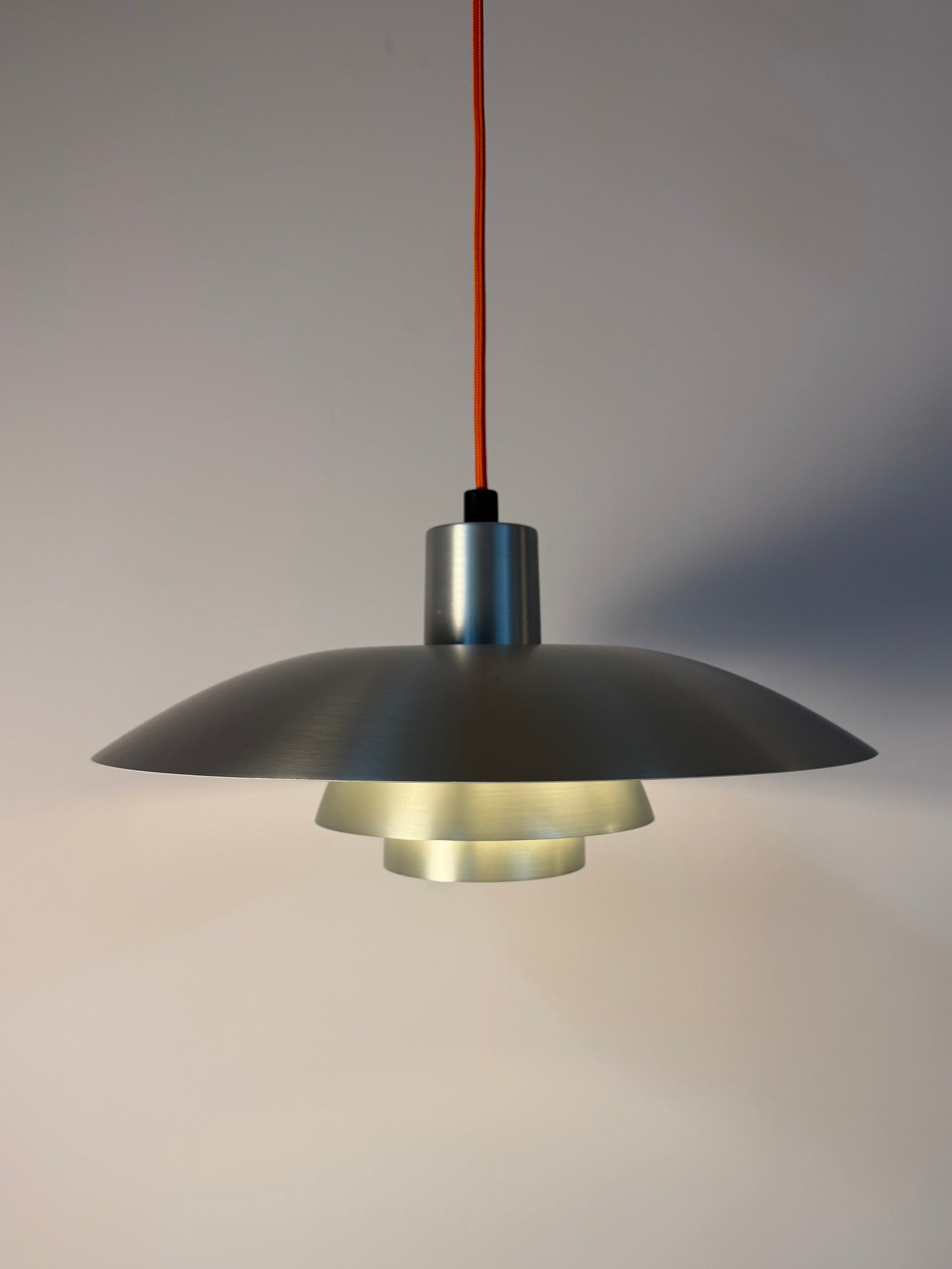Lamellenlampe PH4/3 silber gebürstet von Poul Henningsen für Louis Poulsen
