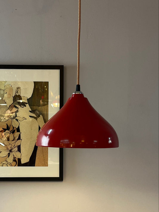 Hängelampe rot von Rolf Krüger für Staff