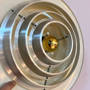 Lamellenlampe silber von Erik Jensen für Teknika