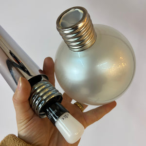 Hängelampe Big Globe Perlmutt Chrom von Motoko Ishii für STAFF