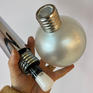Hängelampe Big Globe Perlmutt Chrom von Motoko Ishii für STAFF