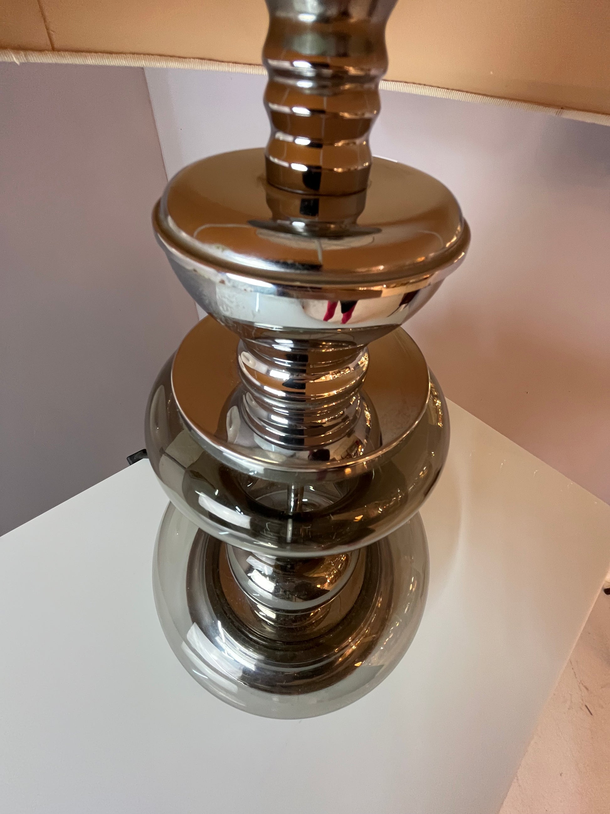 Tischlampe Rauchglas