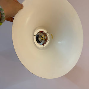 Hängelampe silber orange aus Dänemark