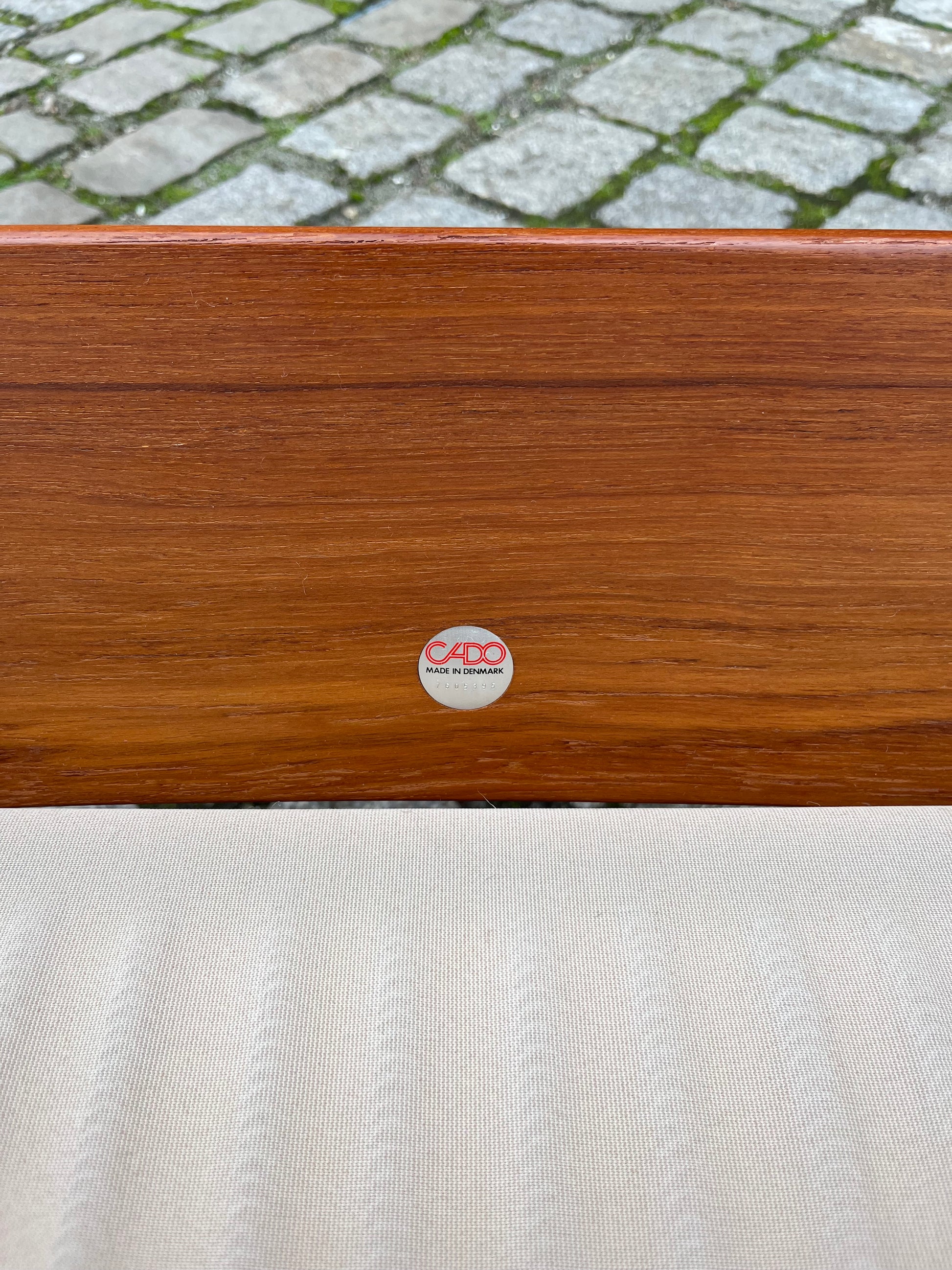 Sessel Senator beige Wolle Teak von Ole Wanscher für Cado