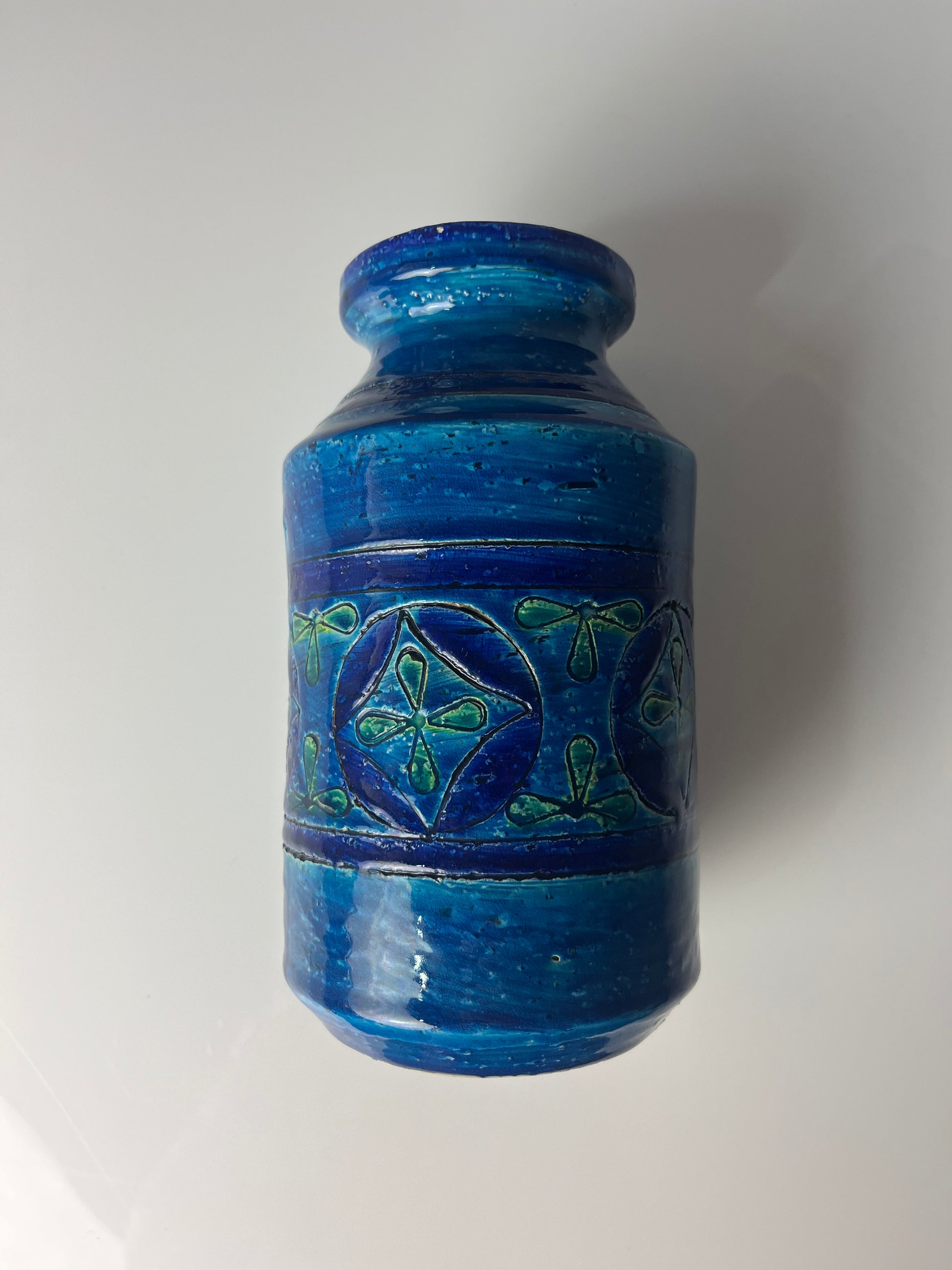 Vase Azul Rimini von Aldo Londi für Bitossi