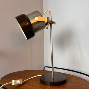 Tischlampe braun 70er