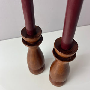 Set: 2x Kerzenständer Teak