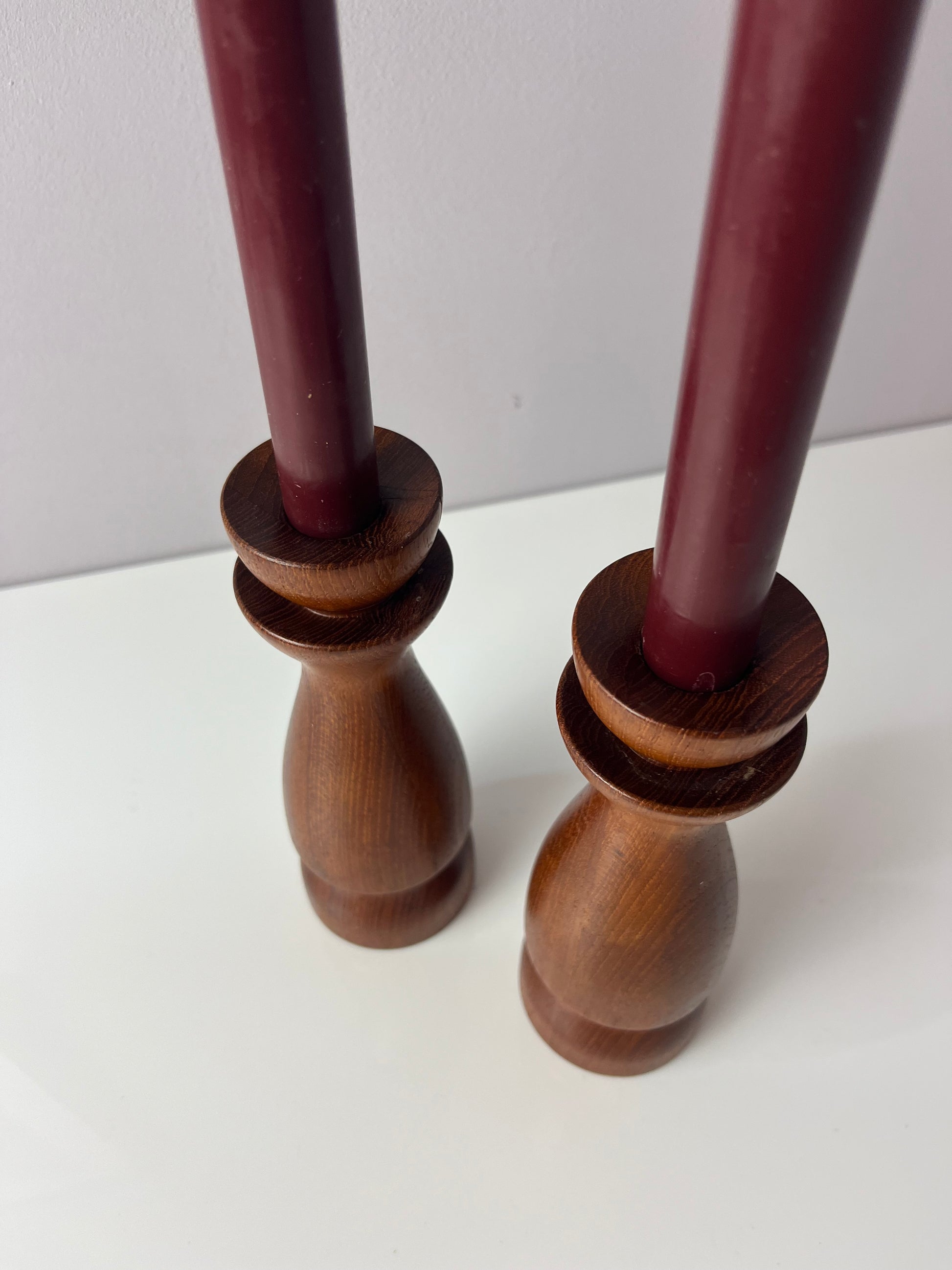 Set: 2x Kerzenständer Teak