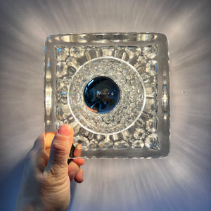 Wandlampe Ice Cube Glas Chrom