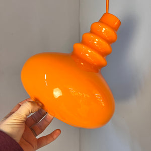Hängelampe orange Glas von Peill & Putzler