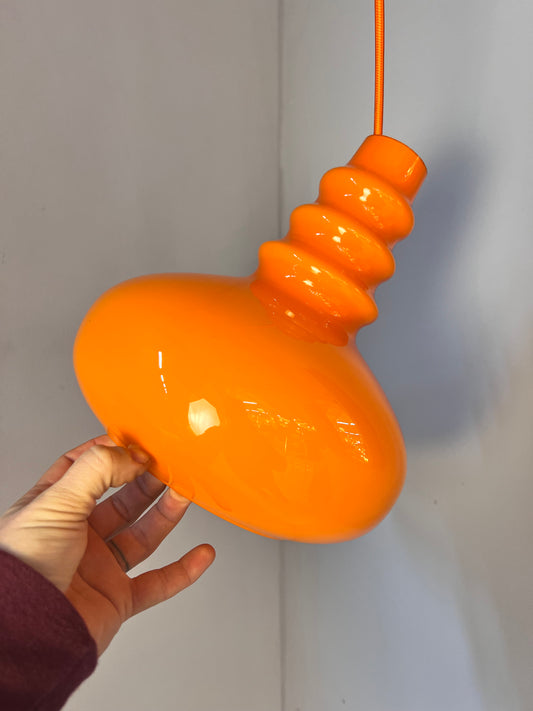 Hängelampe orange Glas von Peill & Putzler