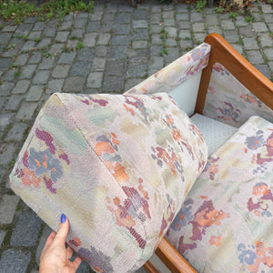 Schlafsessel / Gästebett Teak Textilstoff aus Dänemark
