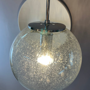 Kugellampe Einschlussglas Chrom von Glashütte Limburg