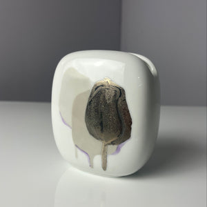 Mini Vase weiß silber von Rosenthal Studio Line