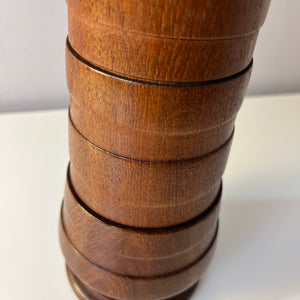 Stapelbare Vase Teak aus Dänemark