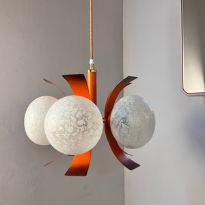 Kronleuchter weiß orange von Richard Essig
