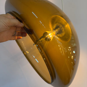 Hängelampe braun transparent Kunststoff