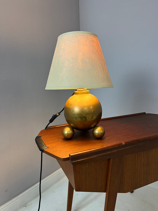 Kugeltischlampe Messing von Gusums Bruk aus Schweden