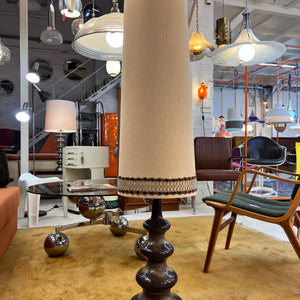 Stehlampe dunkelbraun beige Keramik von EEA Leuchten