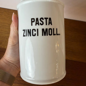 Apothekerdose Pasta Zinci Moll. weiß Porzellan - 1000 ml